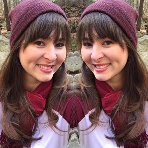 Super Pretty & Soft Burgundy Red Fringed Scarf